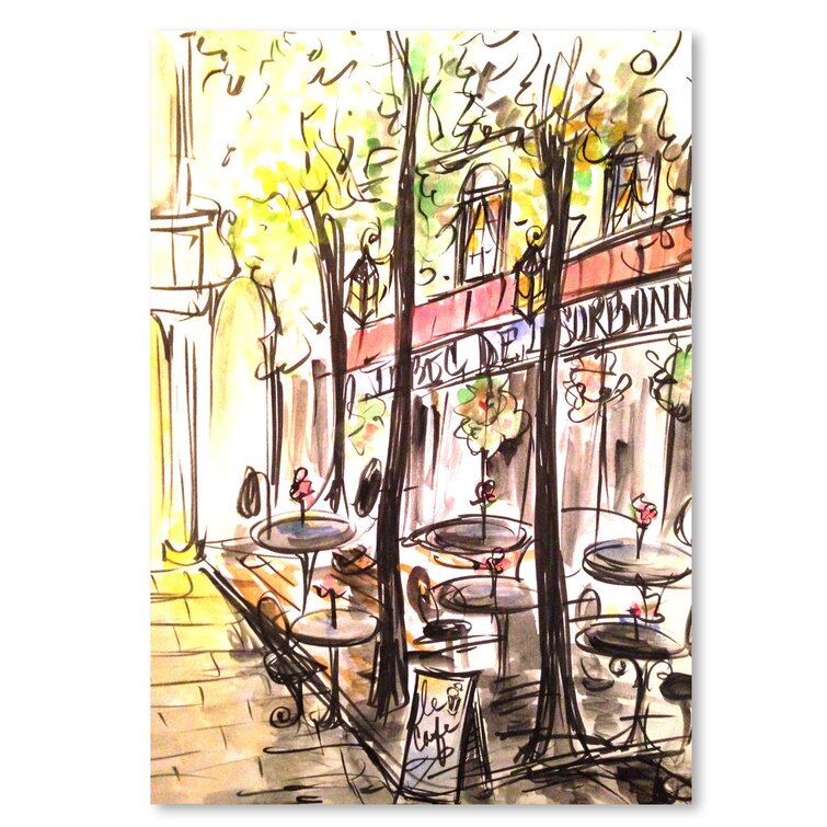 Paris Cafe Painting Print